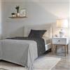 Italian Bed Linen Set Lenzuola Letto Fashion, Made in Italy- Completo Letto in Morbida Microfibra, Lenzuolo Sotto con Angoli, Telo Sopra 180x270 e Federa con Patella Interna, Piazza e Mezza, Stars Grigio