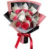 Ribbonbonbox Mazzo di fiori artificiali, per laurea, compleanno, anniversario, congratulazioni, salvadanaio per contanti (rosso)