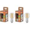 OSRAM Energy Class nella classica forma a lampadina, 2,2 W / 470 lm, EEK A, luce bianca calda (2700 K), CRI 80, in vetro senza piombo trasparente, attacco E27, IP20, diametro 60 mm, dimmerabile