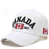 Les trésors d'érable Berretto da baseball Canada unisex - 100% cotone - foglia d'acero ricamato - regolabile - berretto sportivo e tempo libero per uomo e donna, bianco, M