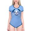 LittleForBig Pagliaccetto di seta Onesie Pigiama Body - Piccolo Blu Pagliaccetto Body Body Puppy Modello, Blu, M