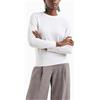 Armani Exchange Polsini da Donna, Scollo Rotondo, Logo Ricamato sul Lato, Rosa, M, Milk Punch, M
