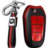 KUNIO Custodia per chiave auto, adatta per Peugeot 308 408 508 208 2008 3008 4008 5008 per Citroen C1 C2 C3 Cactus DS3 DS4 DS5 DS6 accessori TPU portachiavi telecomando cover 3 tasti rosso
