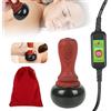 XQZMD Massaggiatore elettrico Hotstone naturale Gua Sha Gua Sha massaggiatore a 5 velocità di regolazione della temperatura per il trattamento del rilassamento a casa, SPA, sollievo dal dolore