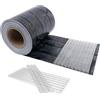 HENG FENG Strisce Frangivista PVC,per Recinzione a Doppio Picchetto 35m x 19cm,450g/m²,Anti-UV,Impermeabile,Antistrappo,Incluse 20 Clip-Protezione Privacy per Giardino e Balcone (Mattone Nero)