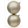 Briful Ø 15CM Natale Baubles Plastica 2 Pezzi Grandi - Decorazione e Ornamenti per Albero di Natale