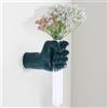 XYQXYQ Sculture da parete verdi, Vasi a mano Home Decor, Scultura artistica da parete, Statua d'arte unica da parete, Decorazioni per vasi di fiori funky, Decorazione moderna eclettica da appendere
