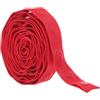 Rebower 2 Iarde Nastro di Plastica Con Bottoni Automatici, Tessuti per Tappezzeria per Cucire, Chiusura in Poliestere, [Per Cucire Tessuti, Progetti Fai Da Te] - Rosso / 18mm