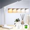 TOPPLEE Lampada da Tavolo, Lampada da Scrivania con 2500mAh Batteria, Lampada da Tavolo Senza Fili, 5 Modalità di Luce x 10 Livelli di Luminosità, USB Lampada Scrivania, Timer 30/60min Lampada Led da Tavolo