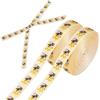 CRASPIRE 2 Rotolo di Nastro Api 10 Metri Nastri Grosgrain Stampa Gialla Api Carine 3/8 Pollici A Righe Ghirlande Primaverili Ed Estive Passamanerie Artigianali per Confezioni Regalo Decorazioni