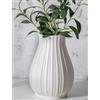NUPTIO Ceramica Bianco Vaso per Fiori: 20,5 Moderno Pampas Vasi per Camera Soggiorno Cucina Salotto Tavola - Decorativi Boho Centrotavola per Pasqua Interno Casa