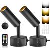 vsshe Faretti LED Soffitto Orientabili, 5W Lampada da parete orientabile per interni, Faretto Soffitto GU10, applique, faretto da parete, 3 colore, Con timer e telecomando per Barra,soggiorno,cucina