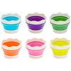 Kikkerland OR81-AQ Secchio Pieghevole In Silicone 5 Litri - Aqua, Salvaspazio Per Casa E Campeggio