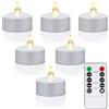 Baikaraer 12 pezzi senza fiamma LED Tealight con telecomando timer, candele elettriche a batteria, 400 + ore, per Halloween, Natale, decorazione della casa, bianco caldo