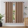 Joydeco Tende Oscuranti per Interni 2 Pezzi L 132 x A 158, Tende Termiche Isolanti con Occhielli per Soggiorno e Camera da Letto Moderne Blackout Curtains, Cachi