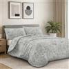 Dorian Home - Set Copripiumino Singolo Cotone 100% Puro, Morbido e Certificato con 1 Sacco Copri Piumino 155x210 + 1 Federa Cuscino Letto 50x80 con Patella di 18 cm, Parure Copripiumino 4 Stagioni