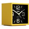 Newgate® Cube sveglia | Allarme retrò a forma di cubo a design | Giallo agrumato | Ideale per comodino, scrivania, mensola e camino | Accessorio retrò da letto e ufficio di metà secolo
