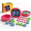 New Generation Pro Gioco Elettronico Tris 5 in 1 per Bambini - Tic Tac Toe Interattivo Ricaricabile USB - Gioco Educativo da Tavolo per Famiglia e Viaggio (rosa)