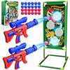 Kidluna Giochi di Tiro al Bersaglio,Dinosauro Giocattolo per Bambini Gioco Regalo Giocattoli Regali Bambino Bambini Bimbo 3 4 5 6 7 9 10 11 12 Anni 2 Air Blaster con Mira, 4 Bersagli e 24 Palline di Schiuma