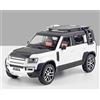 ARCADORA 1/24 Diecast Model Car Pullback Vehicle Toy Collection per Land Rover New Defender 110, regalo per bambini, con suono e luce