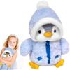 DAJASD Pinguino peluche pinguino, 25 cm, pinguino Pudgy Penguins Plush, pinguino peluche con cappello, bambola pinguino per coccolare e giocare, regali per ragazzi e ragazze bambini