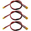 LINSYRC 3 Pezzi Cavo di Prolunga Connettore XT-30 XT30 Maschio a Femmina Adattatore Cavo con 30cm 16AWG Filo di Silicone per Batteria RC Lipo