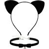 TIutmivo Fascia per capelli con orecchie di gatto, per donne e ragazze, per cosplay, feste in costume, colore nero