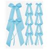 SanKristo 10 Pezzi Fiocchi in Raso Auto da Matrimonio, Fiocchi Decorativo Confezioni Regalo, Fai da Te, Alberi di Natale, Decorazione Matrimoni, Decorazioni tavoli, Blu
