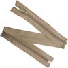 Aerzetix - Set di 8 Cerniere Lampo a Spirale N°5 50cm separabili con cursore - in Metallo Nylon Poliestere - Colore Latte al Cacao - per Cucito Artigianato creazioni Tessili