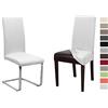 Beautex - Set di 4 coprisedie in jersey, elasticizzato, cotone bi-elastico, colore a scelta, cotone, bianco, Onesize Stretch