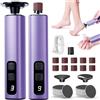 VAYALT Pedicure Elettrico Professionale Piedi, 2 in 1 Levigatore a 9 Velocità con Display LCD, Raspa Piedi per Pelle Dura, Screpolata e Morta, Set per Cura dei Piedi (Viola)