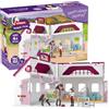 schleich HORSE CLUB | Clinica per cavalli „Zoccoli Curativi" 42787 | Set con box, raggi X, veterinaria snodabile e tanti accessori | Giocattolo e regalo per bambini dai 4 anni | 64 pezzi