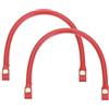 sourcing map 2 manici per borsa in pelle PU, 1,5 x 40,6 cm, cinghie di ricambio per borse corte con bottone, forniture per fai da te, portafogli, borse e riparazioni, rosso/oro