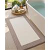 COLOR&GEOMETRY Tappeto Bagno Antiscivolo 61x110 cm, Tappeto Microfibra Assorbente e Lavabile in Lavatrice, Morbido per Bagno, Doccia e Vasca (Marrone Scuro)
