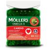 MOLLER'S OMEGA-3 CARDIO 60 CAPSULE - INTEGRATORE DI OLIO DI PESCE CON EPA E DHA PER LA NORMALE FUNZIONE CARDIACA