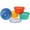 Nuby - Set di Scodelline con Coperchio a Chiusura Ermetica 4 Pezzi - Contenitori Porta Cibo - Multicolor - 240 ml - 4 Mesi+