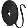 Redamancy 15M Fascette Fermacavo, 10mm Fascette per cavi, Cinghie Fermacavi per Cable Management, Riutilizzabili Fettuccia Nylon Nero per Casa, Ufficio e Giardino