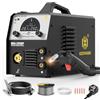 H HZXVOGEN MIG250DP 250A saldatrice in alluminio 230 V, 5 in 1 Gas/Flux Core MIG, Lift TIG, Pulse, MMA/Stick Saldatrice con Synergic Control per professionisti e fai da te