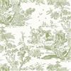Yomshi Carta da parati autoadesiva vintage, 44 x 300cm, colore verde con alberi e animali Plastica adesiva verde Motivo vintage con pavone Vinile impermeabile per la parete del soggiorno