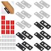 EceoThsy Magneto Porta Magnetico Ultrasottile in Acciaio Inossidabile - Set da 10 Pezzi per Ante di Armadi, Cassetti e Porte Scorrevoli, Chiusura Sicura e Facile Installazione，calamite per mobili chiusura