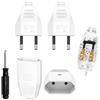 SGQTGIMU 4 Pezzi DIY Spina Europea Piatta 250V/2.5A Spina Piatta maschio e femmina, Spina Elettrica - Adattatore per Elettrodomestici, Illuminazione e Piccoli Apparecchi con Cacciavite Adatto(Bianco)