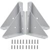 QYRDBGY Supporto angolare, 4 pezzi di supporto per angolo del letto con 20 viti, staffe in acciaio inossidabile, supporto di giunzione a triangolo, staffe angolari bianche