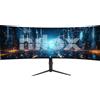 Nilox Monitor Led 49" Nilox Dual Quad HD 5120x1440 1ms classe F Nero [NXM49CRVDC]