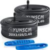 YunSCM 2PCS 57/62-406 20 pollice Camera d'aria 20x2.125/2.25/2.35/2.40 AV32mm Valve Compatibile 20 pollice bike Camere d'aria 20x2.125 20x2.25 20x2.3 20x2.35 20x2.40
