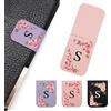WALLFID Agenda Personalizzata A-Z con Iniziale, Quaderno Personalizzato Floreale con Penna Diamante, Sticky Notes e Adesivi, Block Notes A5 per Laurea Nuovo Lavoro Compleanno (S)