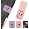 WALLFID Agenda Personalizzata A-Z con Iniziale, Quaderno Personalizzato Floreale con Penna Diamante, Sticky Notes e Adesivi, Block Notes A5 per Laurea Nuovo Lavoro Compleanno (M)