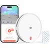 Meross Rilevatore di fumo WiFi connesso, allarme antincendio con doppio sensore ottico, rilevatore fumo wifi con avviso APP, rete anti-insetti 0,8 mm, 33 mm, Hub richiesto, 1 pezzo