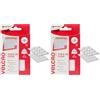 Velcro Brand Dischetti riapribili Adesivi 16mm x 16 Bianco (Confezione da 2)