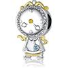 LES FOLIES DI PAOLA GRIECO Charm Orologio Tockins la Bella e la Bestia per Disney in argento 925 - Les Folies per Pandora