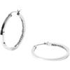 Purelei® Inner Shine Orecchini a cerchio, in acciaio inox placcato oro 18 carati, placcato oro rosa o argento, diametro 30 mm, larghezza 2 mm, orecchini da donna